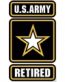 US ARMY RETIRED STICKER