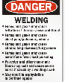 Welding Fumes Danger Sign