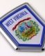 west virginia US state flag domed chrome emblem car badge decal