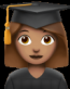 woman graduate medium emoji