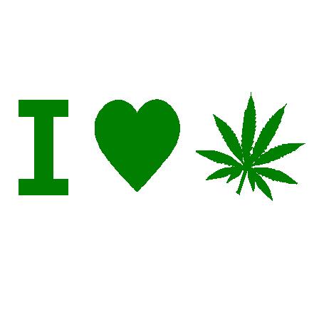 I Love Pot Decal