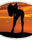 Oval Backside Stripper Decal
