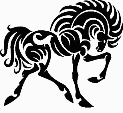 a vinyl horse car or wall decal 09