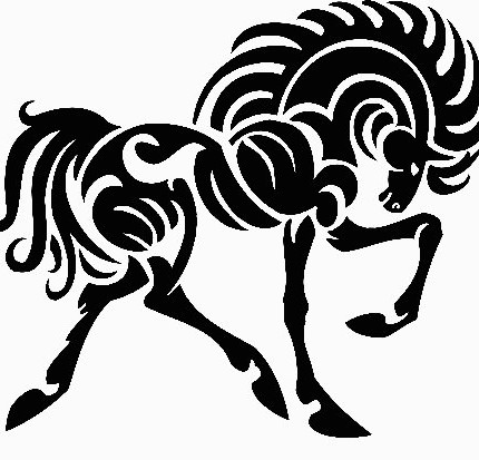a vinyl horse car or wall decal 09
