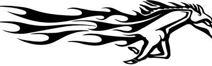 a vinyl horse car or wall decal 17 LEFT