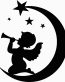 angel-drawing-cherub-silhouette-DIE CUT DECAL