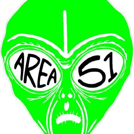 AREA 51 Alien Face Sticker