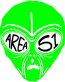 AREA 51 Alien Face Sticker