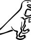 atheist dinosaur eating jesus fish die cut decal
