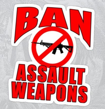 BAN ASSULT WEAPOND STICKER 66