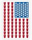 BEER PONG USA FLAG FUNNY BEER STICKER