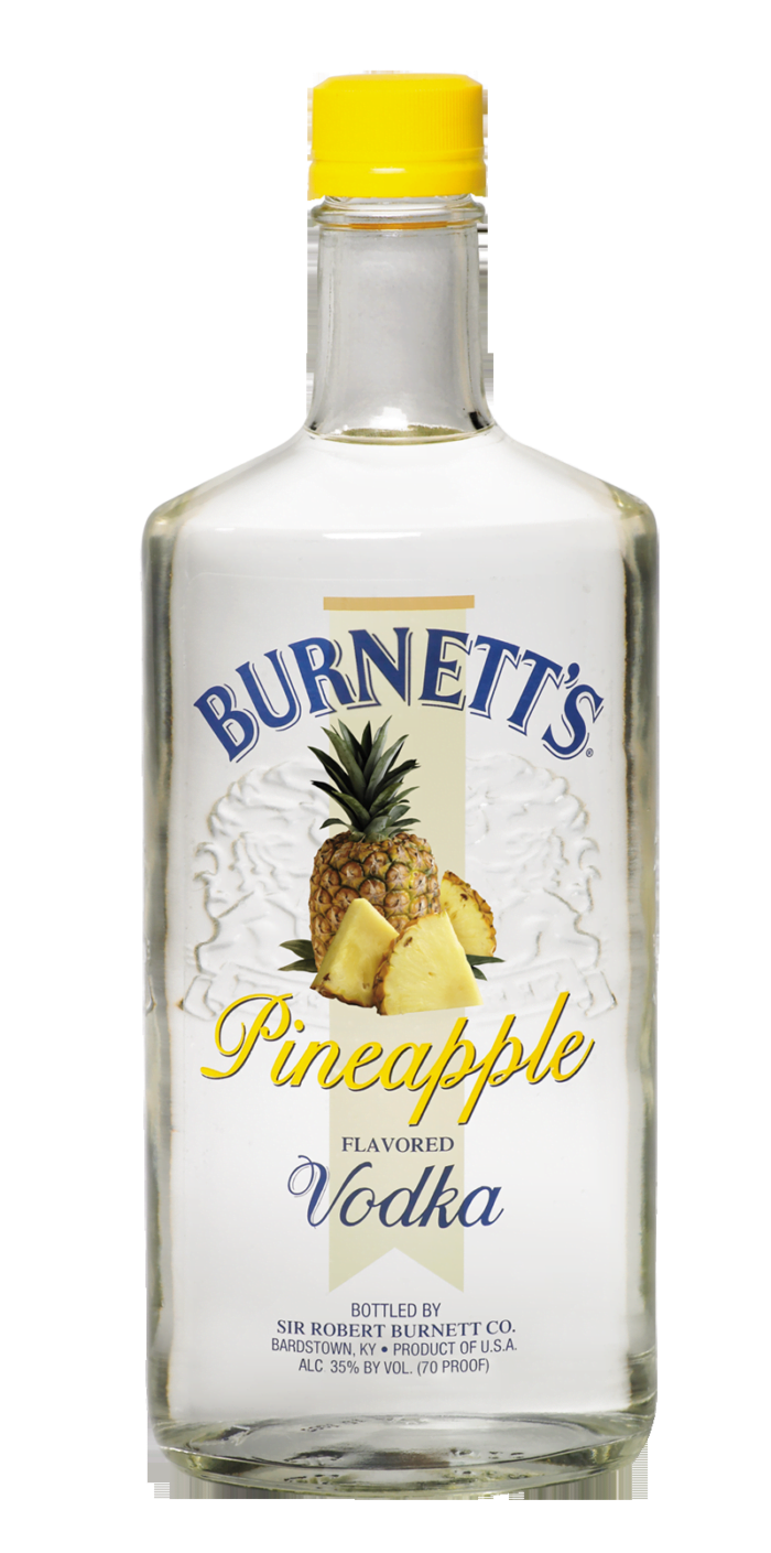 Burnetts Pineapple Vodka Bottle Shot Decal