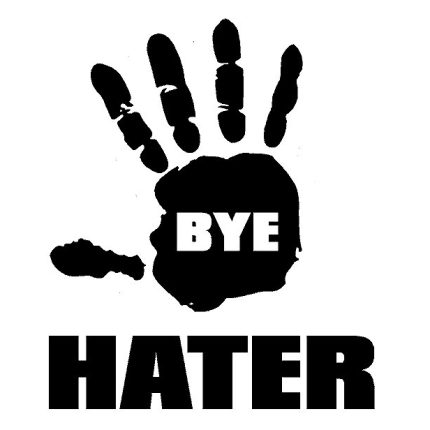 Bye Hater funny truck car sticker