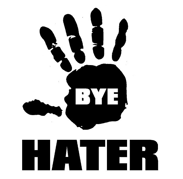 Bye Hater funny truck car sticker