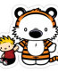 Calvin and Hobbes Stuffed Animal Decal