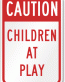 Children at Play Aluminum Sign 1