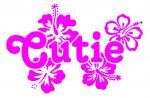 Cutie with Flowers Decal