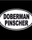 Doberman Pinscher Oval Decal