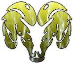 Dodge Ram Tribal Logo - FILLS Lightning GOLD