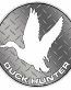 Duck Hunting Circle Decal 88 - Diamondplate Silver