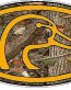 Duck Hunting Oval Decal 66 - Camo Nature Orange