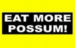 EAT MORE POSSUM FUNNY REDNECK CAR STICKER