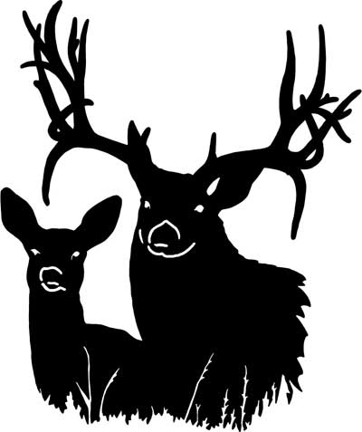 Elk and Cow Vinyl Sticker