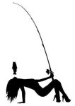 FISHING POLE DANCER GUY DIE CUT DECAL