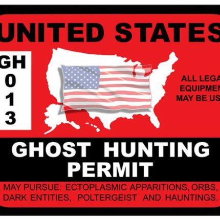 GHOST HUNTING PERMIT STICKER