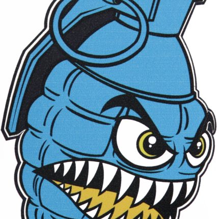 Grenade 4 Chomper Sticker cyan