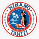 HINANO TAHITI ROUND BEER LOGO STICKER