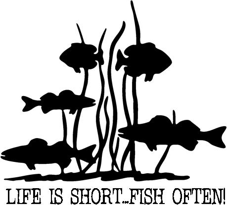 Hunting Fish Diecut Decal 06