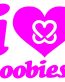 I Love Boobies Die Cut Decal