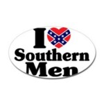 i rebel heart southern men OVAL decal