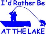 id rather be at the lake decal