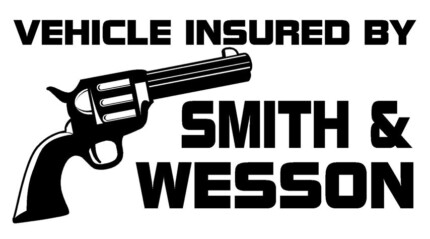 insured by smith wesson adhesive vinyldecal