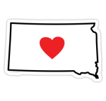 Love South Dakota Sticker