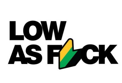 Low as Fuck funny color auto sticker