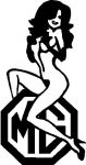 MG SEXY CAR LOGO AUTO DECAL