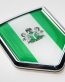 Nigeria Nigerian Flag Crest Decal Car Chrome Emblem Sticker