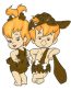 Pepples Flinstone and BamBam Rubble Color Decal Sticker