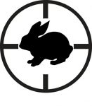 rabbit hunting scope sticker decal