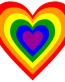 Rainbow Heart Sticker LGBT 44