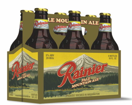 rainier six pack shaped sticker