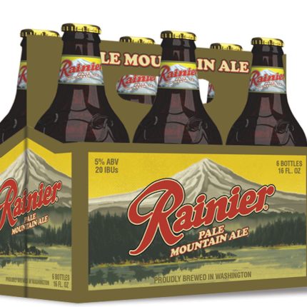 rainier six pack shaped sticker