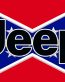 rebel flag with jeep text in black sticker