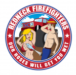 REDNECK FIREFIGHTER ROUND STICKER