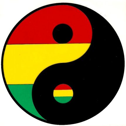 Reggae Rasta Yin Yang Sticker