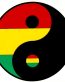 Reggae Rasta Yin Yang Sticker