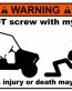 Rhino Funny Warning Sticker 7